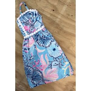Lilly Pulitzer Girls 2T Mini Haylan Sleeveless Bali Blue Once Upon A Tide